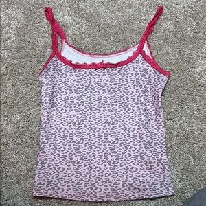 Pink Leopard Print Women's Top